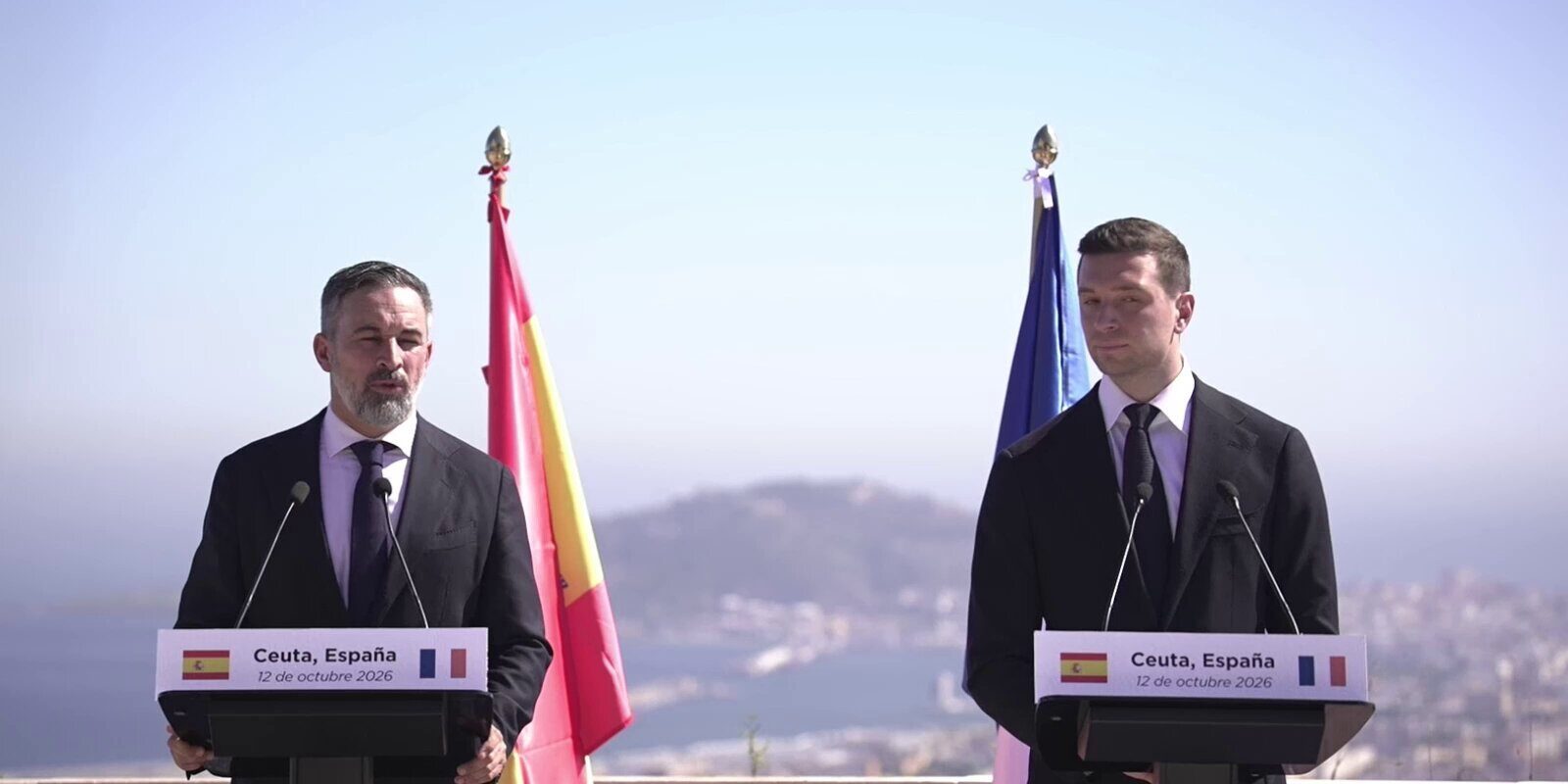 Santiago Abascal y Jordan Bardella en Ceuta