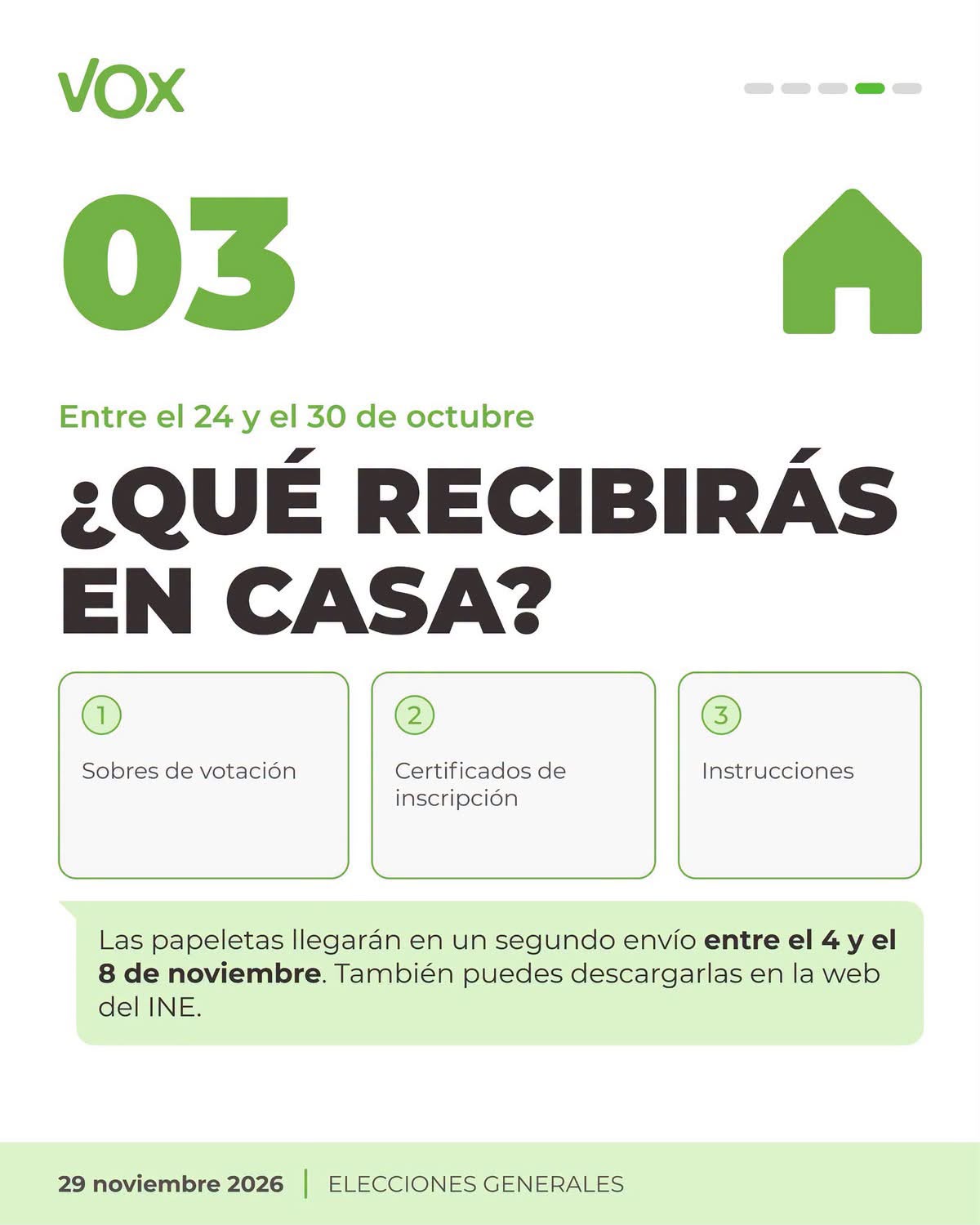 Paso 3: qué recibirás en casa