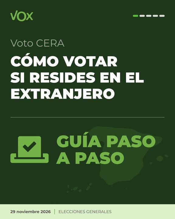 Guía de VOX para el voto CERA: cómo votar si resides en el extranjero