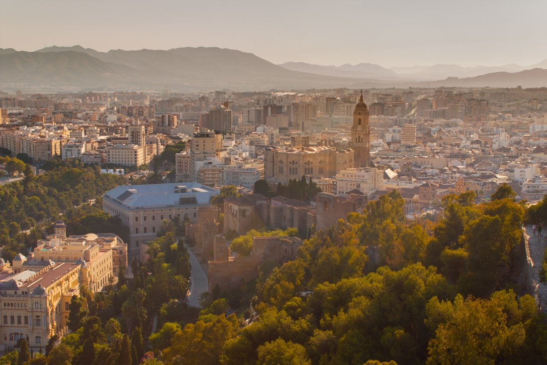 Panorámica de la ciudad de Málaga