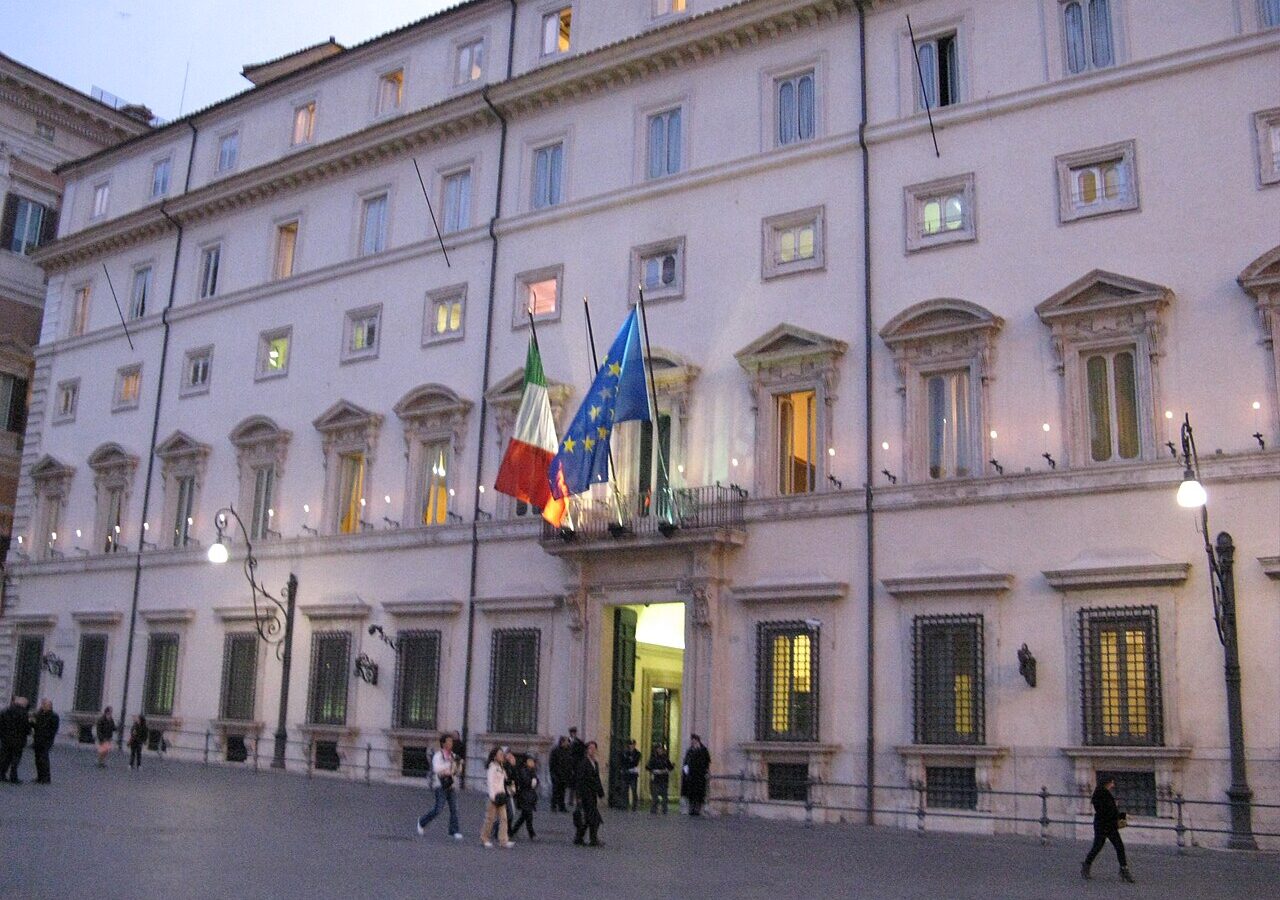 Palacio Chigi, sede del Gobierno italiano en Roma