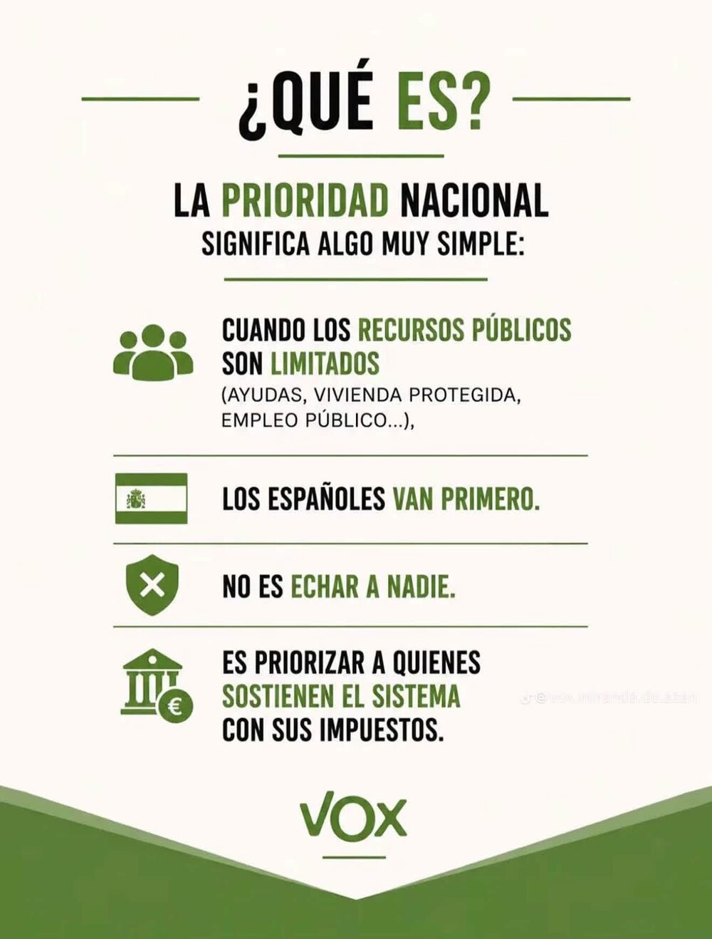 Prioridad nacional VOX - qué es